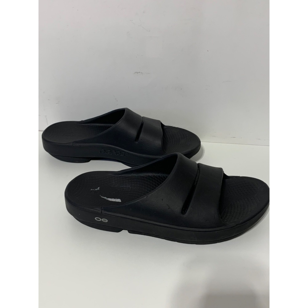 Oofos Size Men Size 9 Women Size 11 Black Sports Recovery Slides - Picture 3 of 5